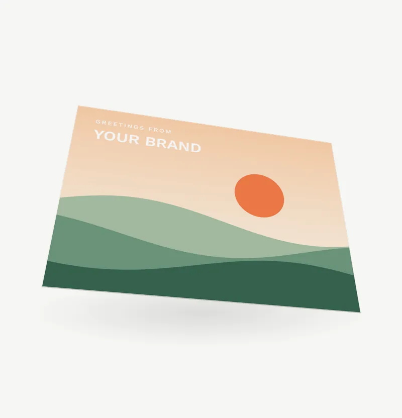 A 5 by 7 inch invitation card on uncoated board